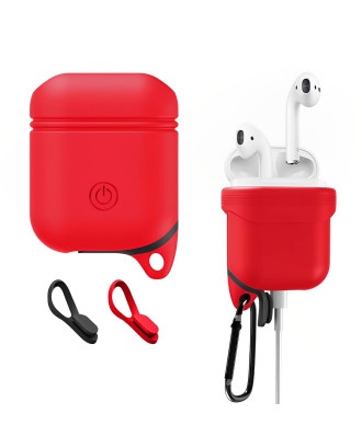 Capa case protetora Cico silicone Para Airpods vermelho