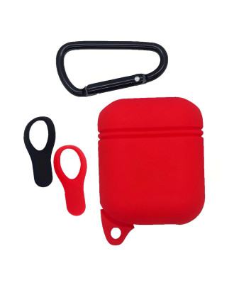 Capa case protetora Cico silicone Para Airpods vermelho